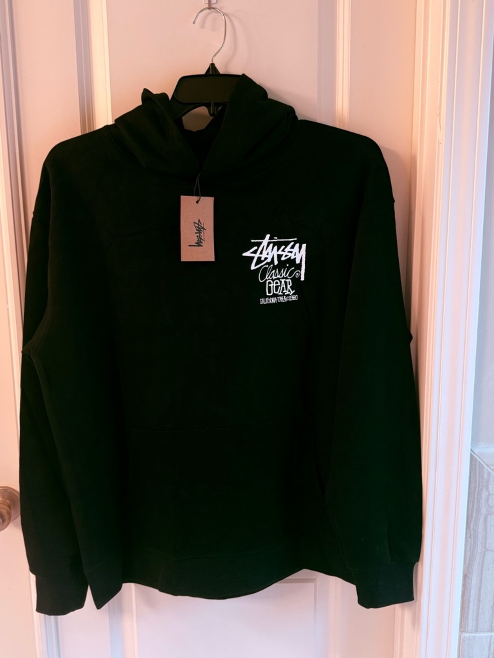STUSSY Classic Logo Black Men's Hoodie